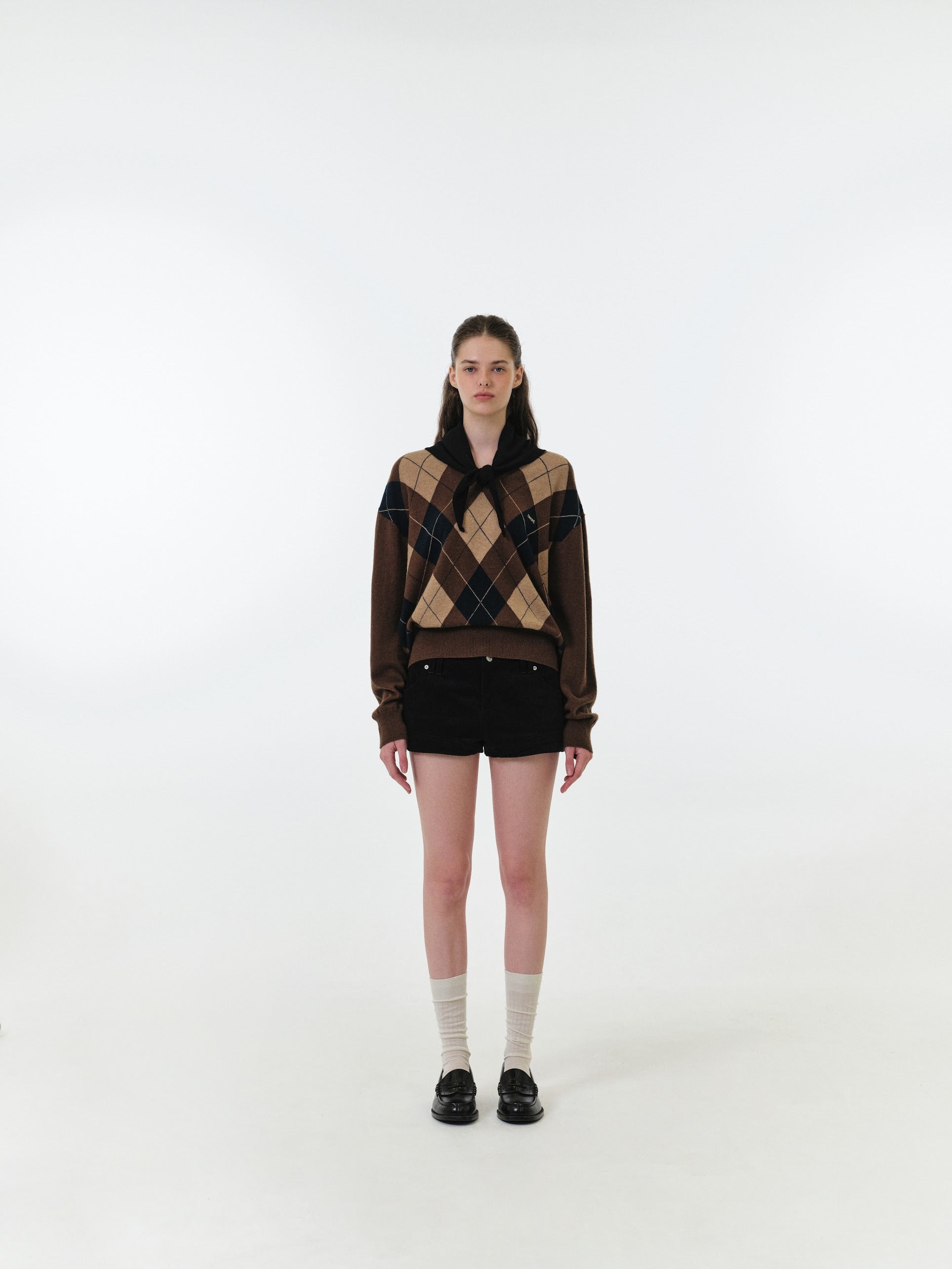 MOMO ARGYLE KNIT