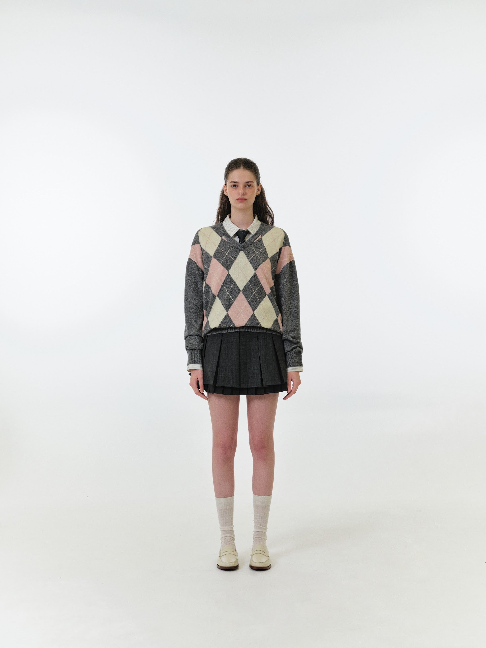 MOMO ARGYLE KNIT