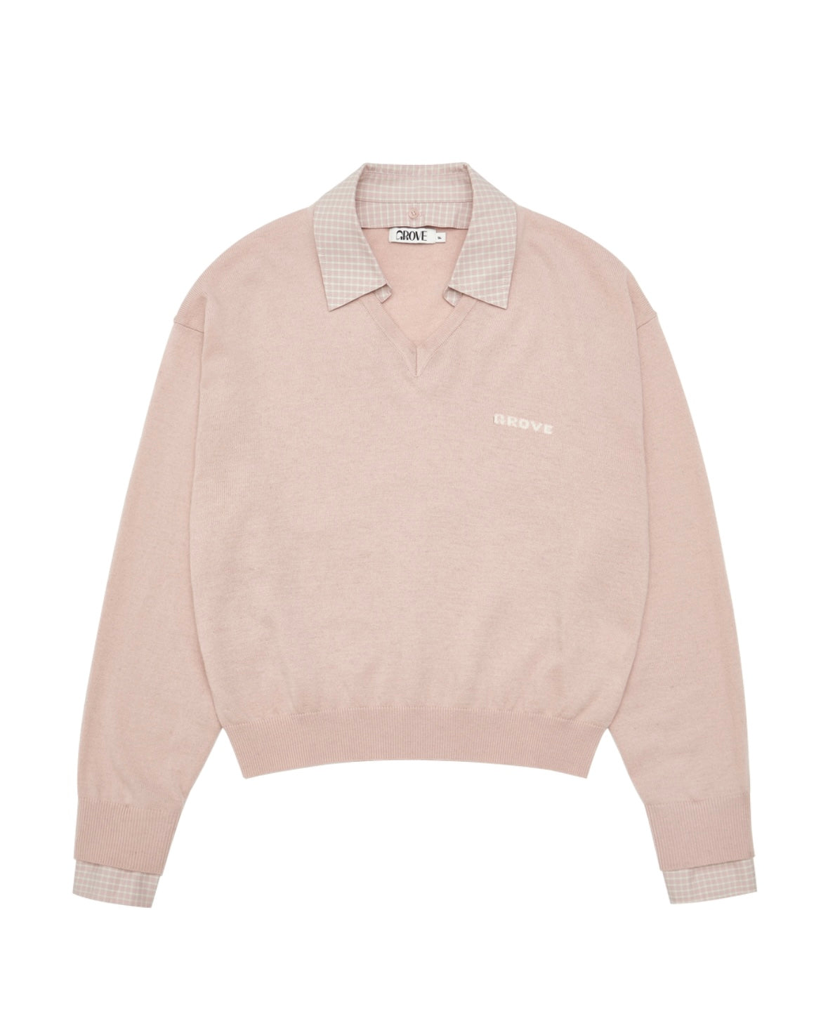 EVIE CHECK COLLAR KNIT