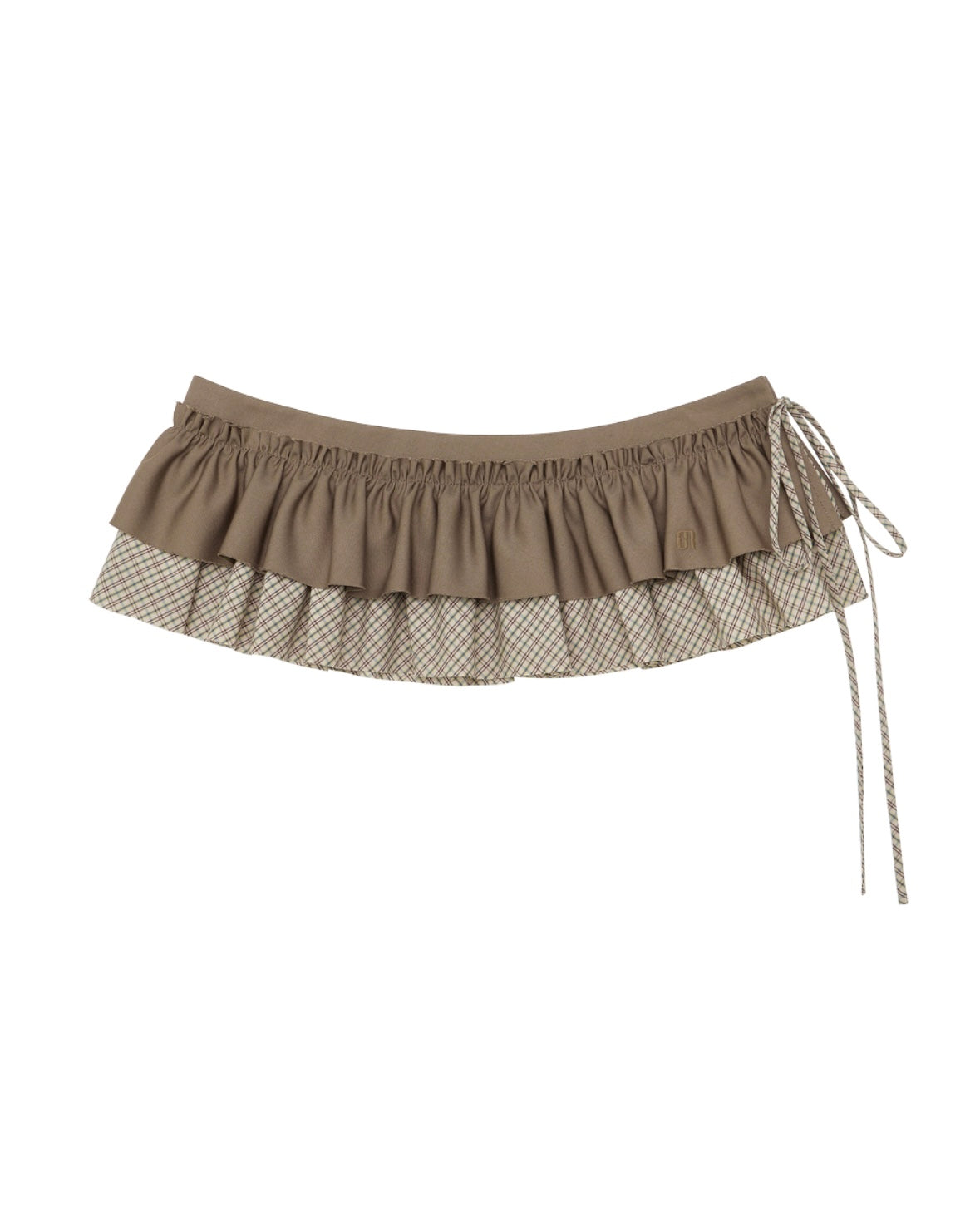 SOLENE CHECK LAYERED SKIRT