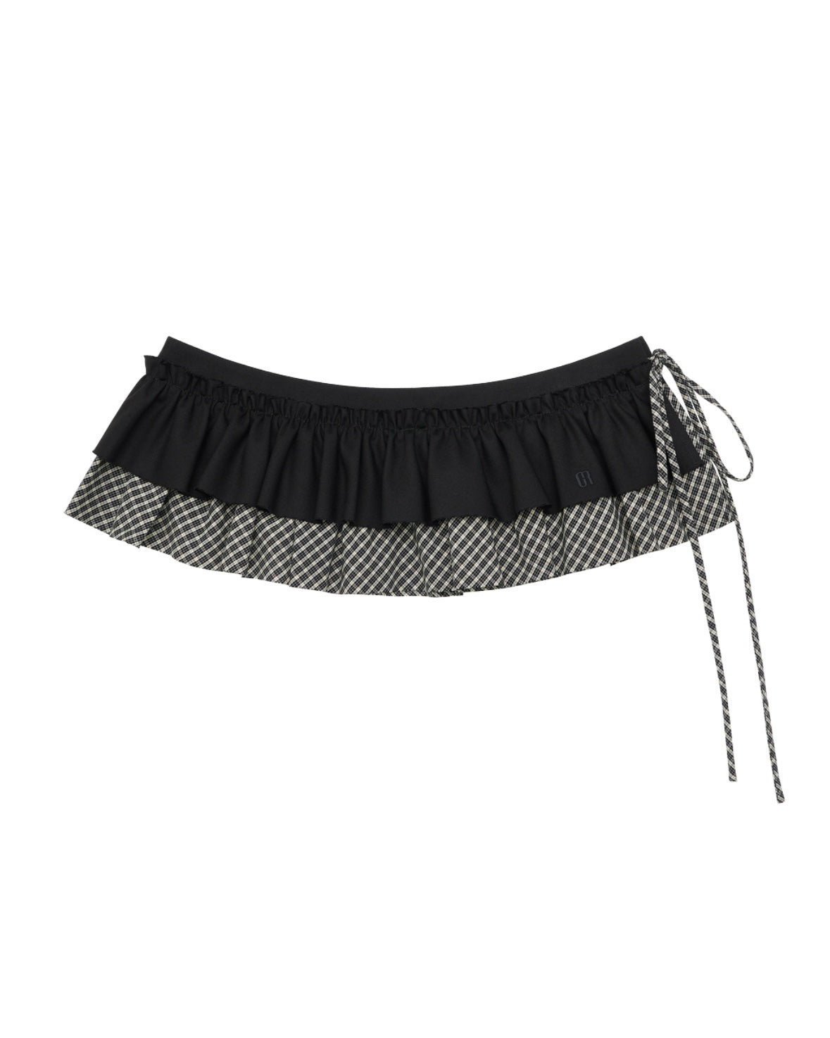 SOLENE CHECK LAYERED SKIRT