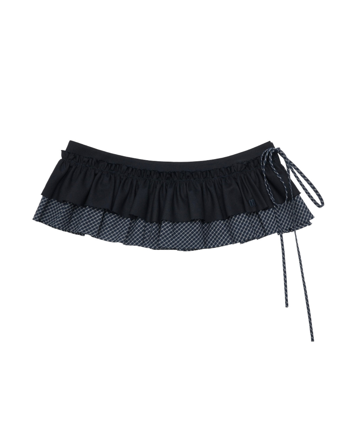 SOLENE CHECK LAYERED SKIRT