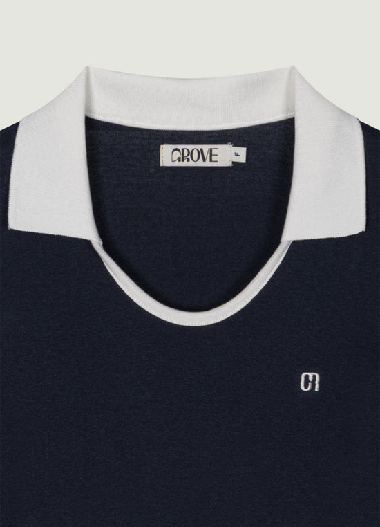 ELA U-NECK COLLAR T-SHIRT