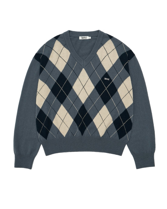 MOMO ARGYLE KNIT