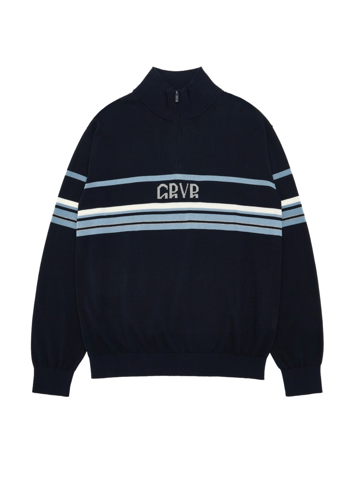GRVR KNIT HAIF ZIP-UP