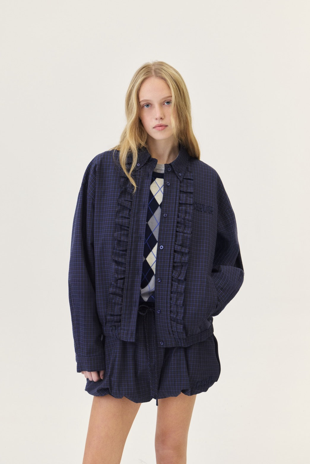 TOVE CHECK SKIRT