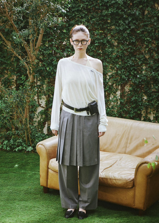 COLETTE OFF-SHOULDER CARDIGAN