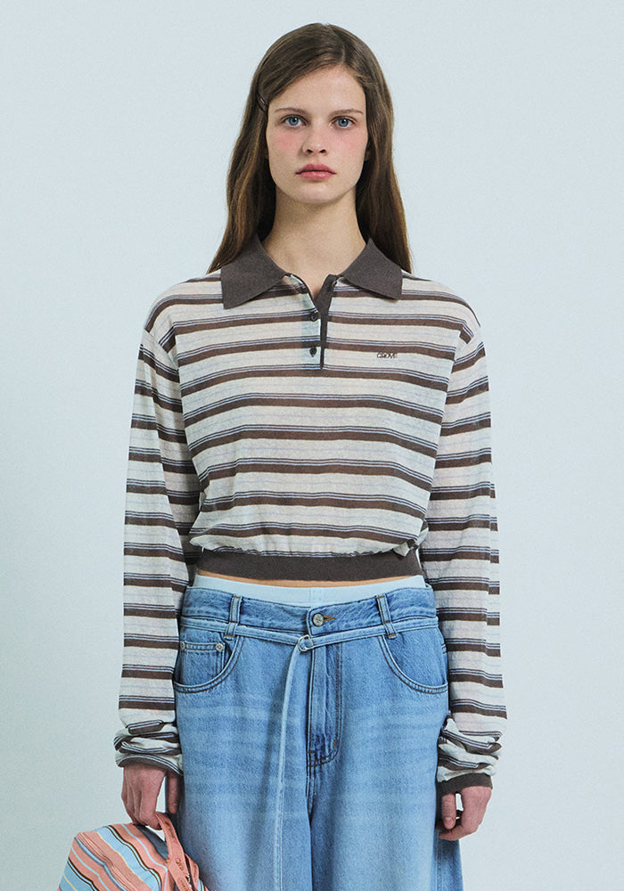 ESTHER STRIPE COLLAR KNIT