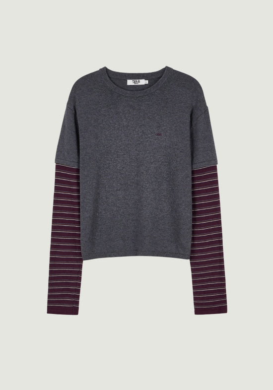 LUCIE STRIPE LAYERED KNIT