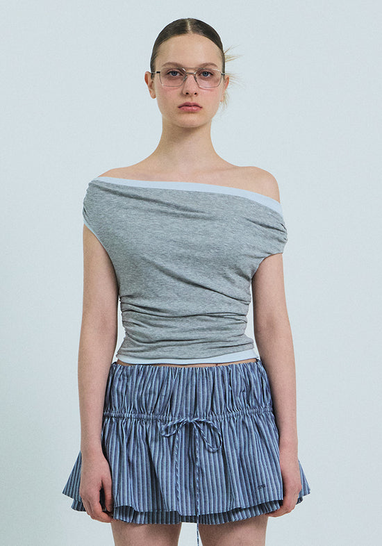 CLOUD OFF-SHOULDER T-SHIRT