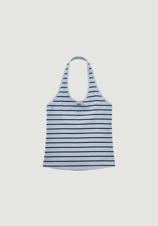 SERA STRIPE HALTER TOP