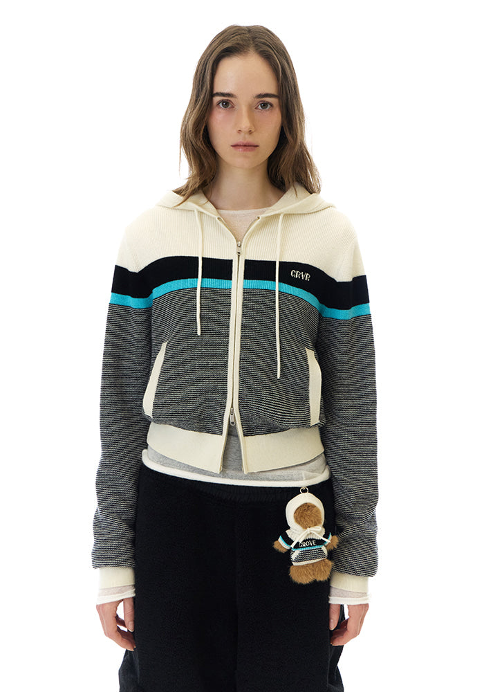 PEAK KNIT ZIP-UP