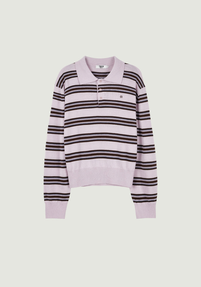 26FW TESSA STRIPE COLLAR KNIT