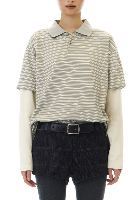 DORA STRIPE L/S PIQUE SHIRT