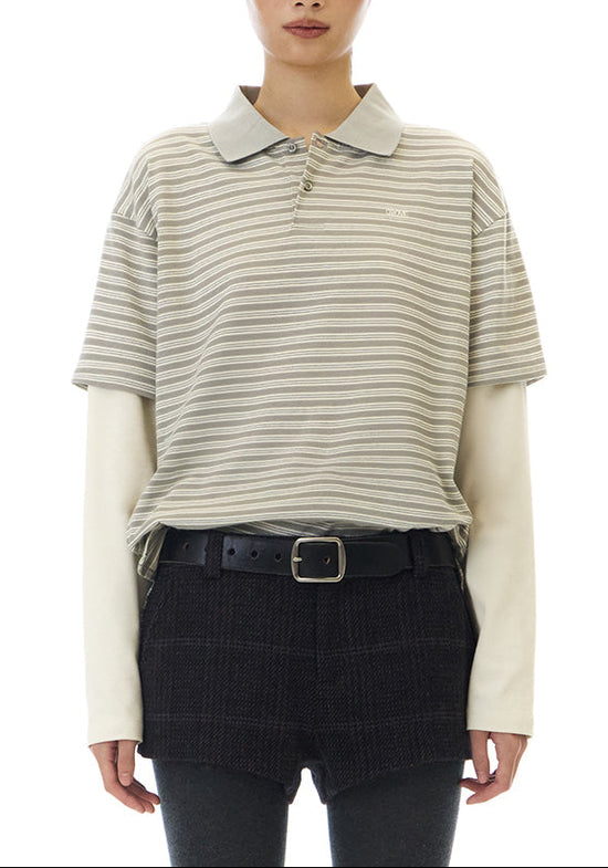 DORA STRIPE L/S PIQUE SHIRT
