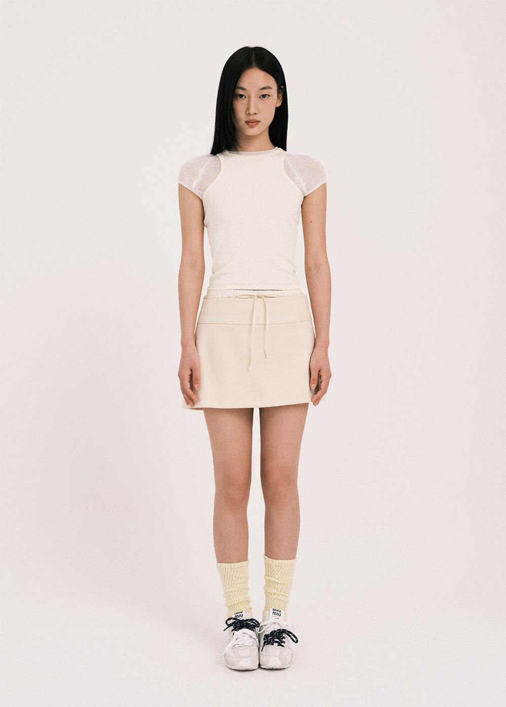 GRVB_25SS RIB HALTER-NECK SLEEVELESS