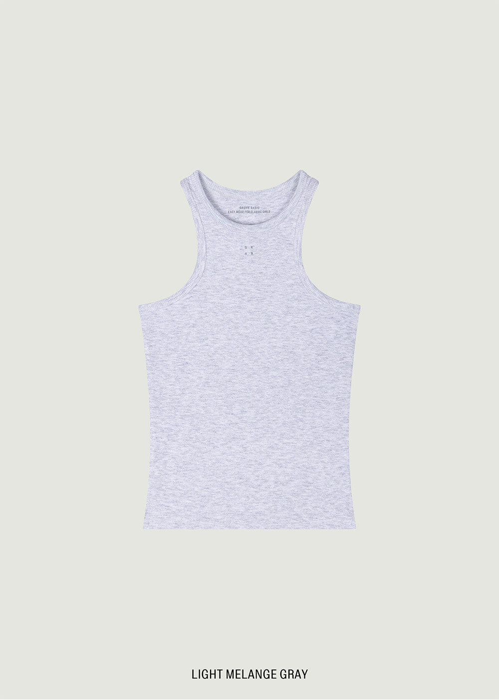 GRVB_25SS RIB HALTER-NECK SLEEVELESS