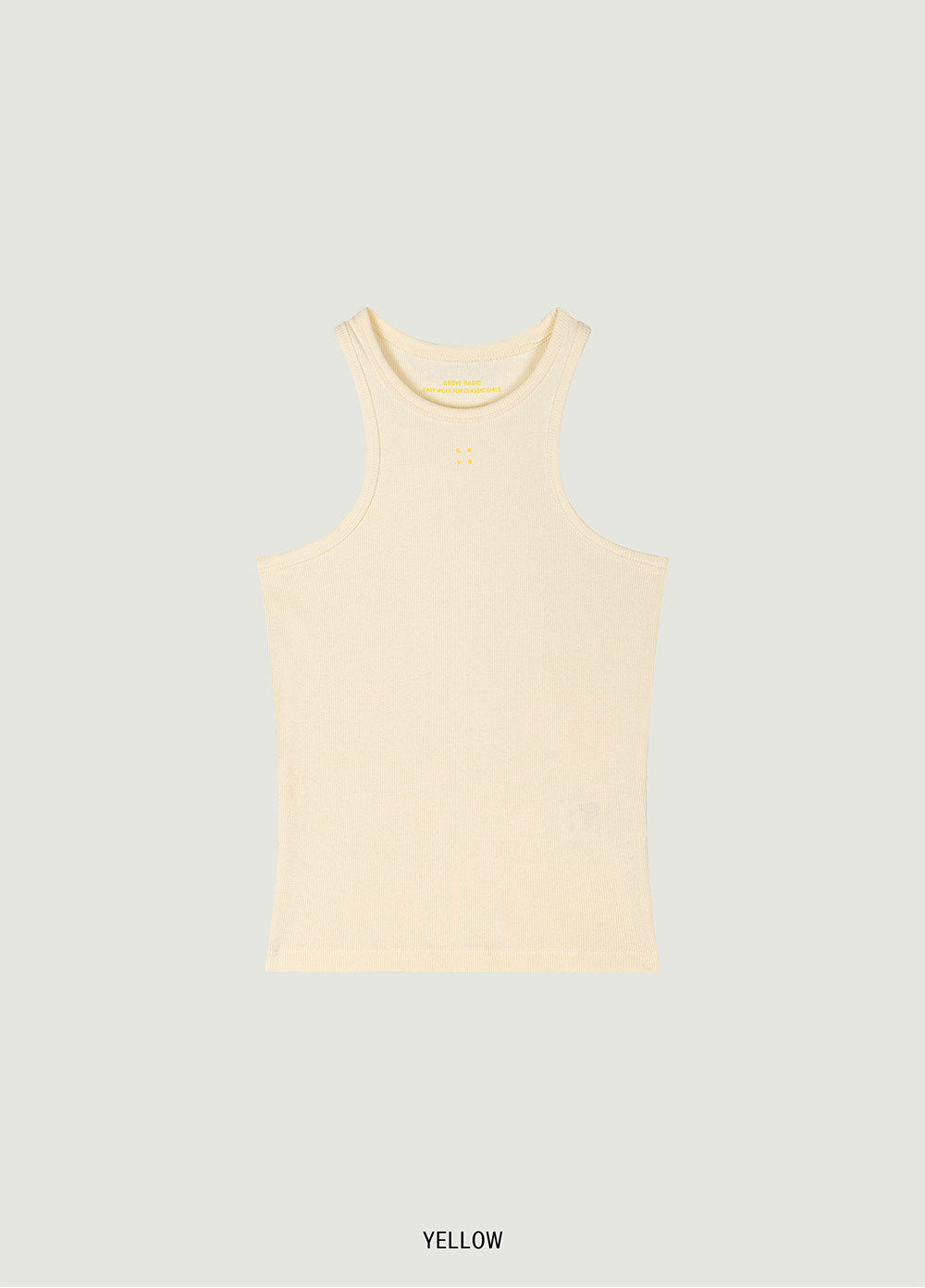 GRVB_25SS RIB HALTER-NECK SLEEVELESS