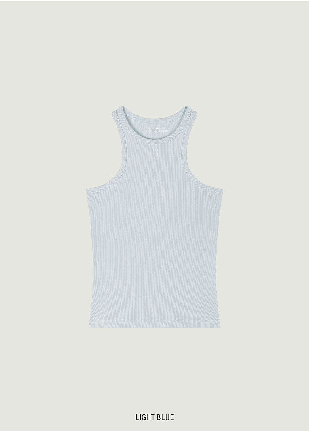 GRVB_25SS RIB HALTER-NECK SLEEVELESS