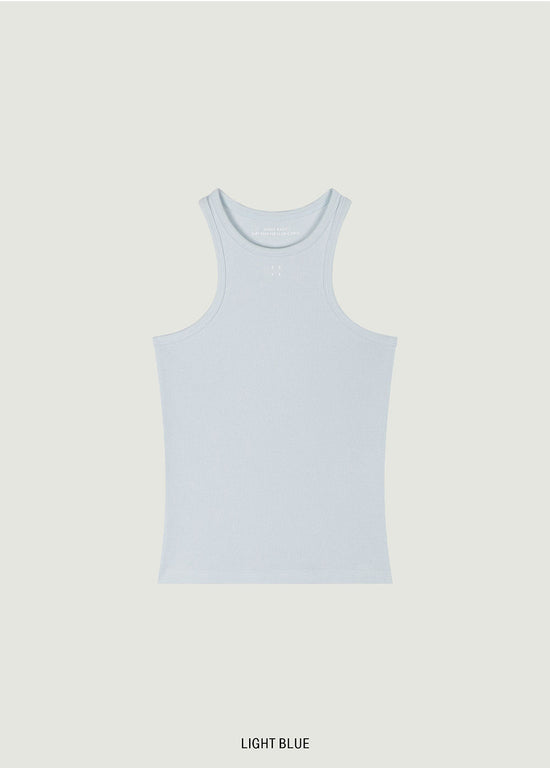 GRVB_25SS RIB HALTER-NECK SLEEVELESS