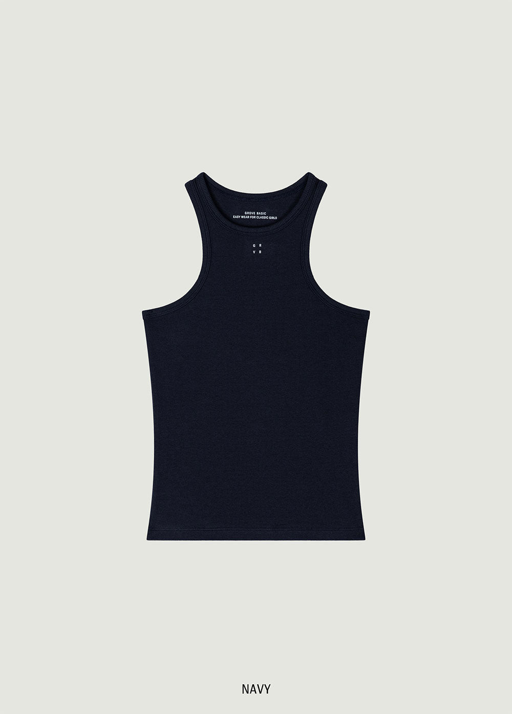 GRVB_25SS RIB HALTER-NECK SLEEVELESS
