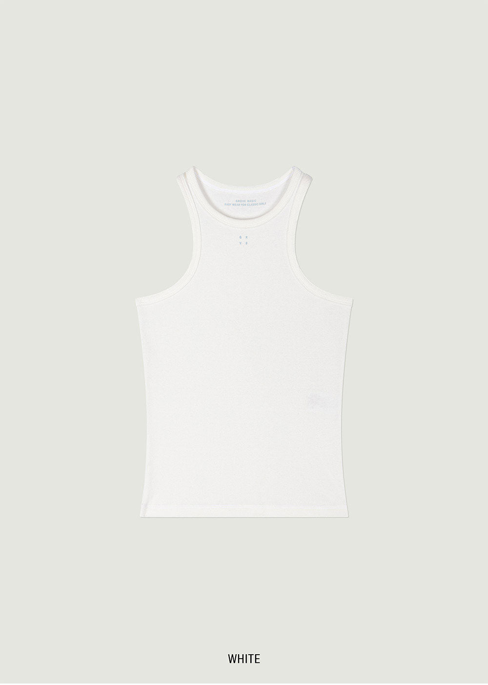 GRVB_25SS RIB HALTER-NECK SLEEVELESS