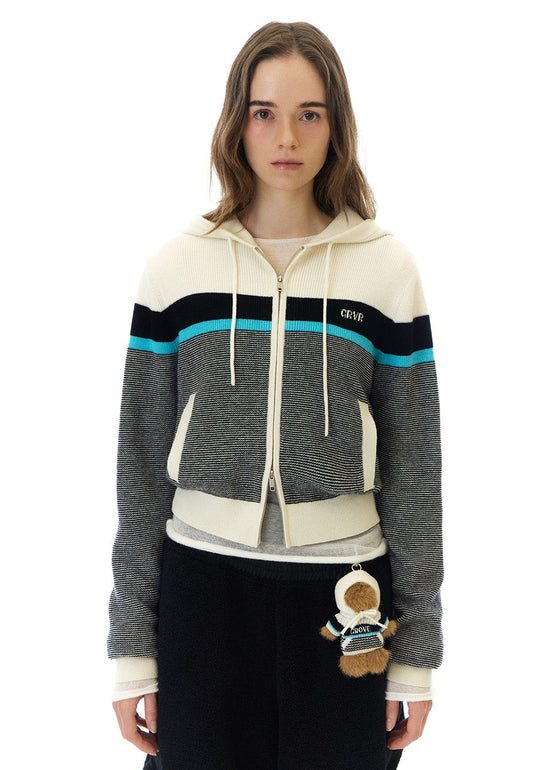 PEAK KNIT ZIP-UP