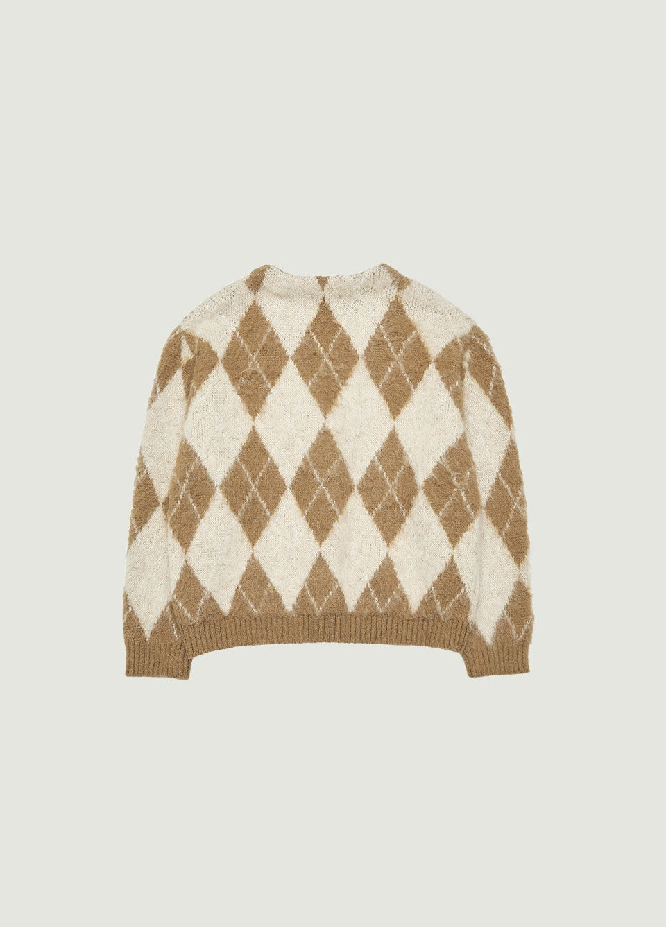 ARIA BRUSHED ARGYLE CARDIGAN (発送予定: 2025年12月中旬〜