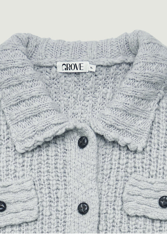 AURORA COLLAR KNIT JACKET (発送予定: 2025年12月中旬〜)