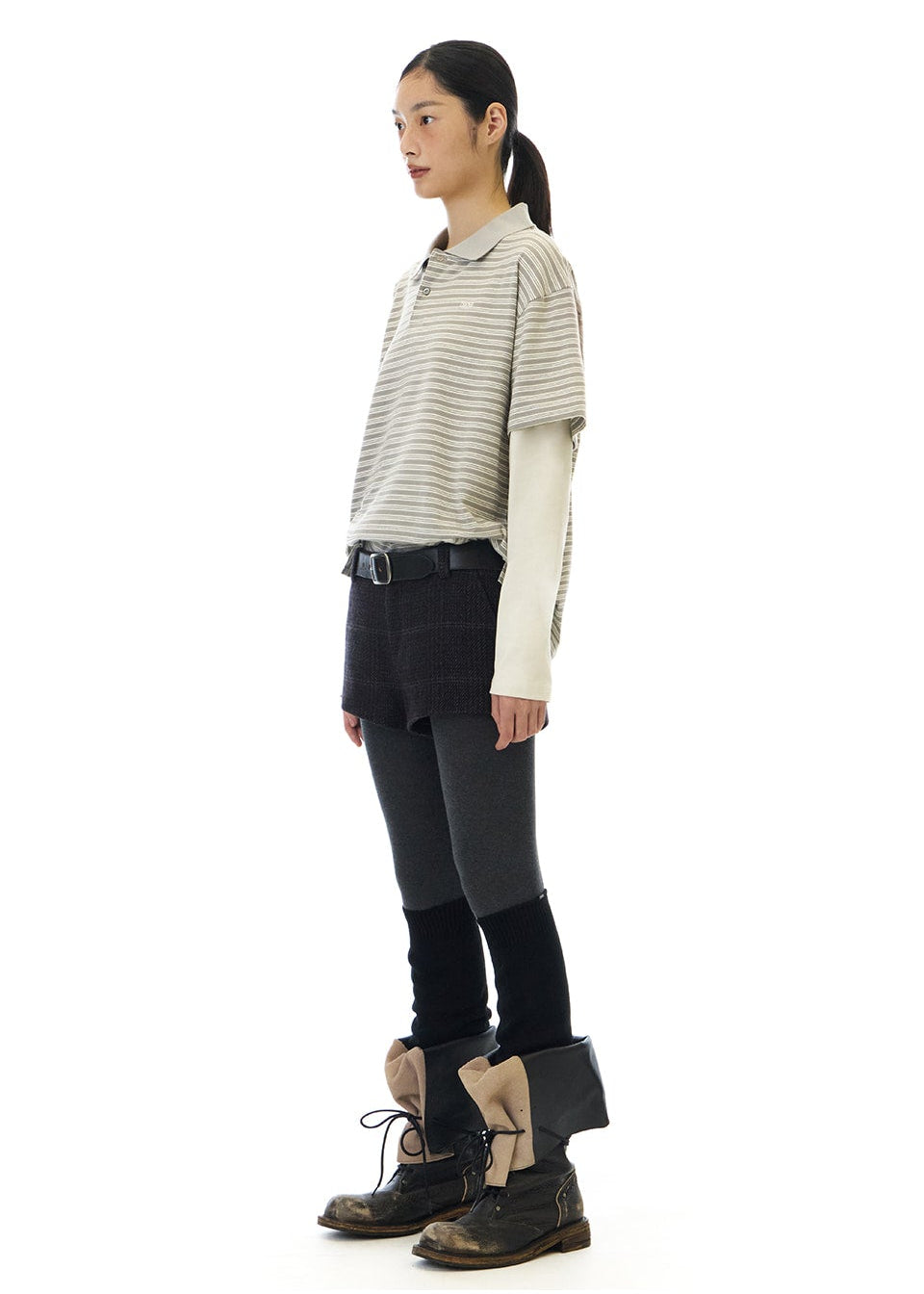 DORA STRIPE L/S PIQUE SHIRT