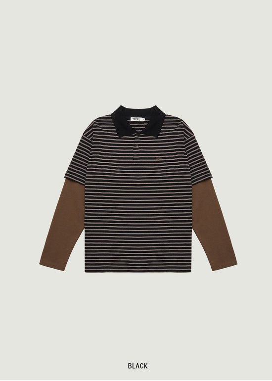 DORA STRIPE L/S PIQUE SHIRT