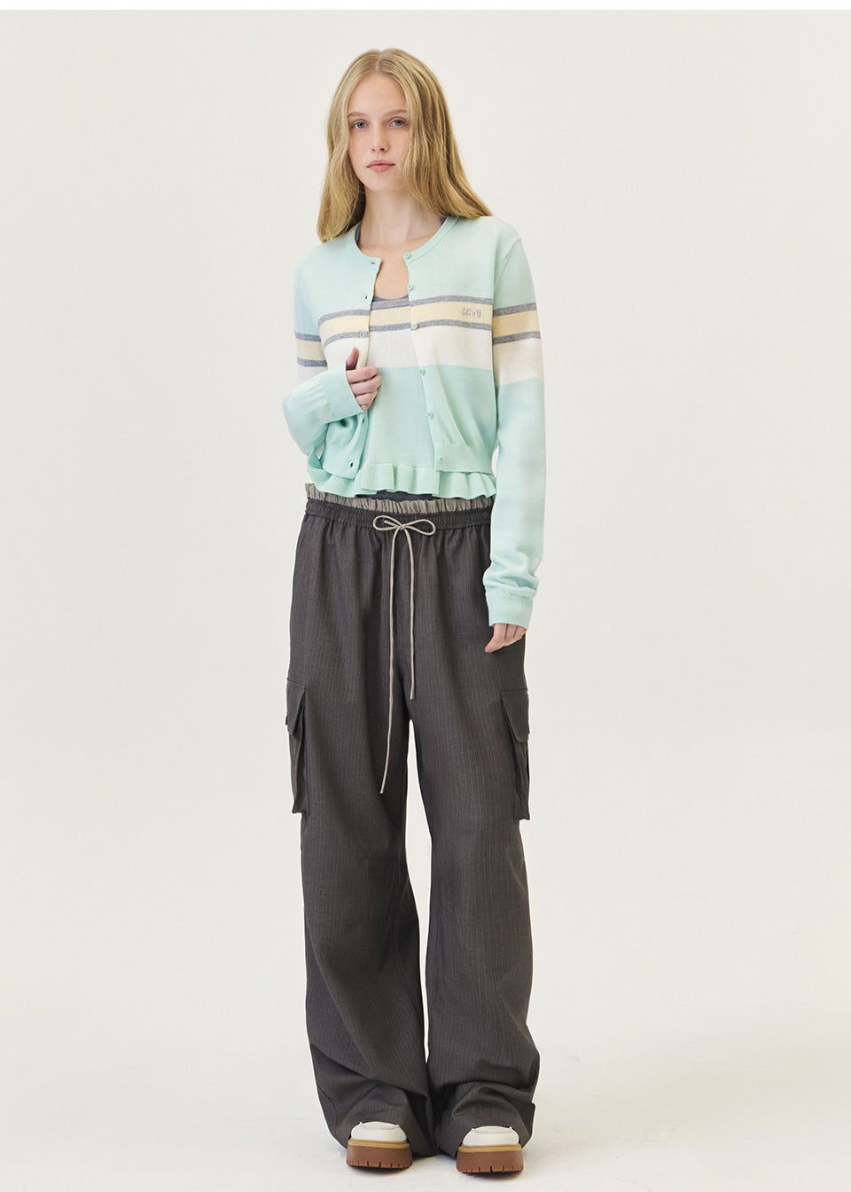 LAYER STRIPE CARGO PANTS