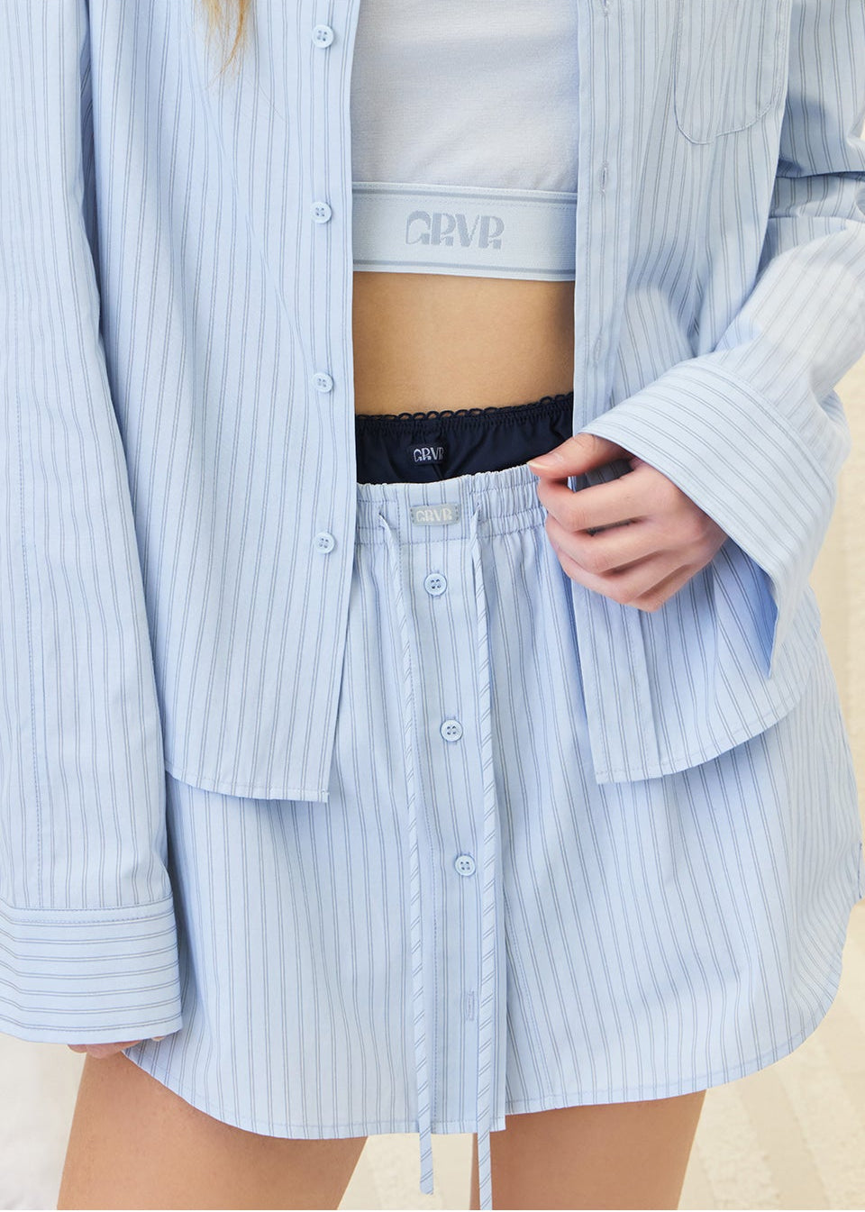 TESS STRIPE SKIRT