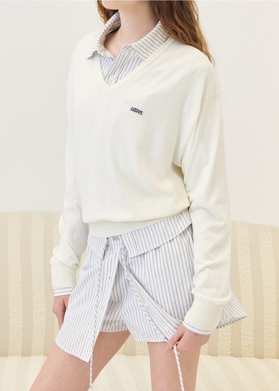 TESS STRIPE SKIRT