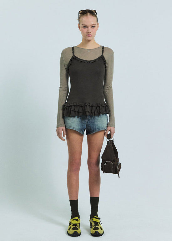 LIV FRILL SLEEVELESS