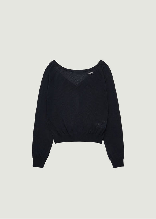 COLETTE OFF-SHOULDER CARDIGAN