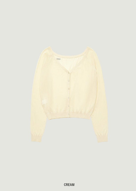 COLETTE OFF-SHOULDER CARDIGAN