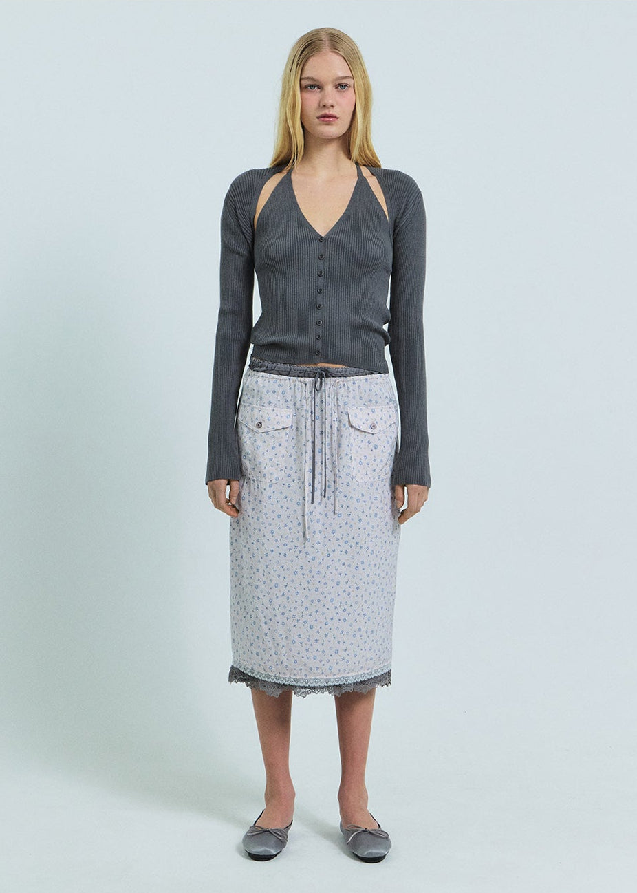 CADY LAYERED MIDI SKIRT
