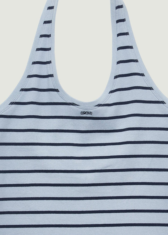 SERA STRIPE HALTER TOP