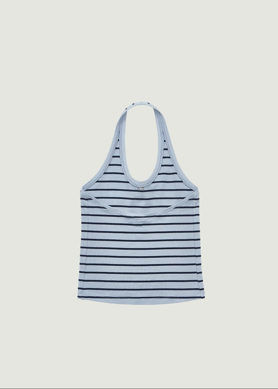 SERA STRIPE HALTER TOP
