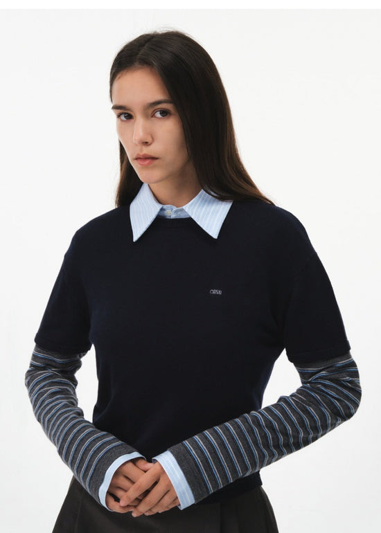 LUCIE STRIPE LAYERED KNIT
