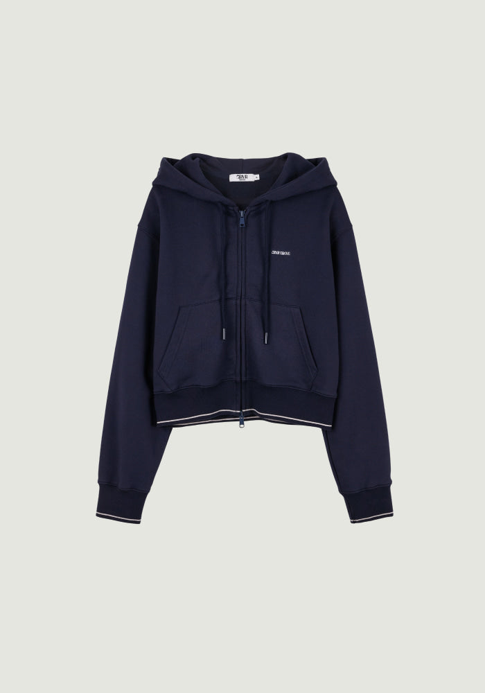 BETTE CROP HOOD ZIP-UP