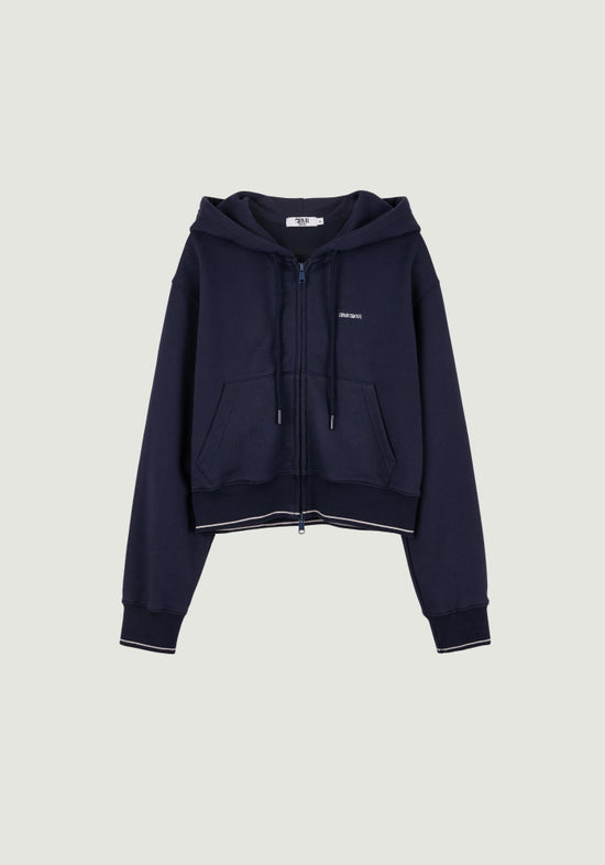 BETTE CROP HOOD ZIP-UP