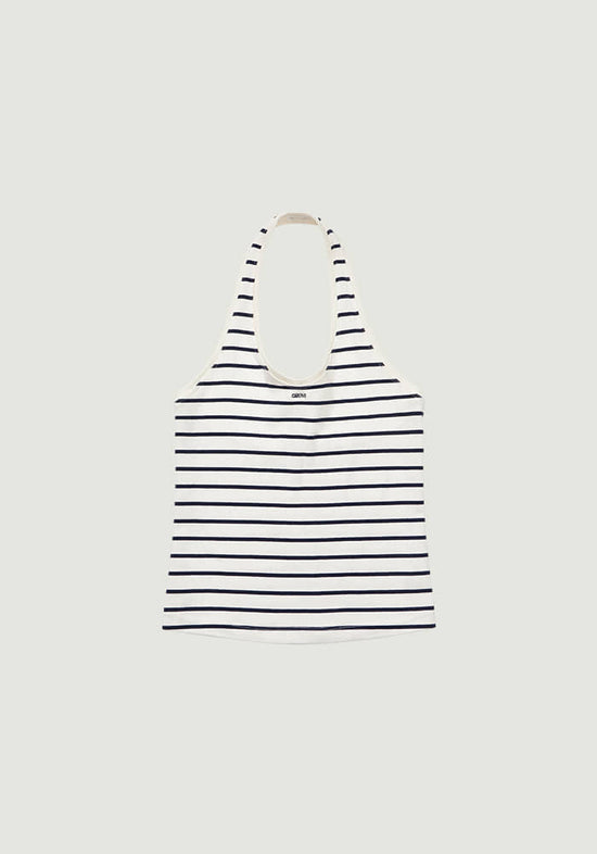 SERA STRIPE HALTER TOP