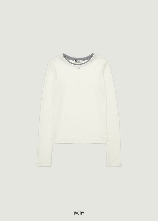 EMBER DOUBLE NECK T-SHIRT